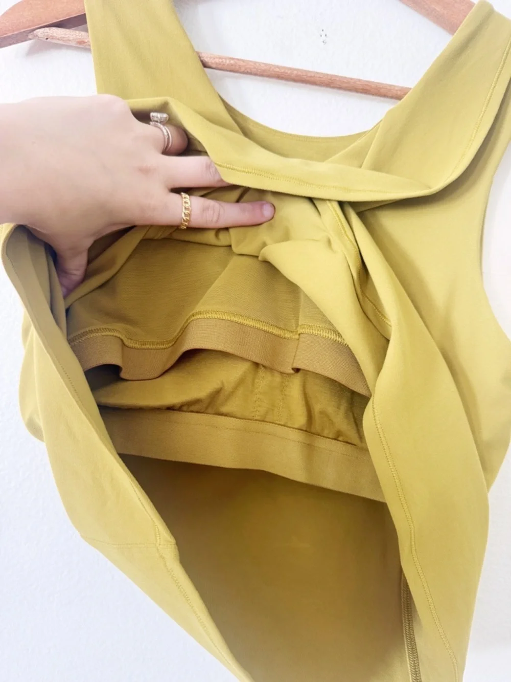 Lululemon nulu twist back Sleeveless Tank Top in gold